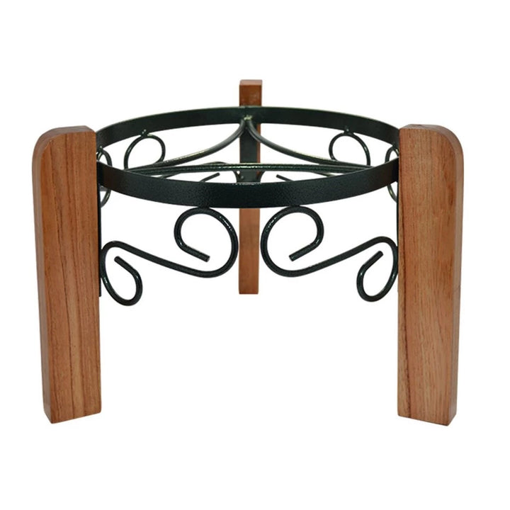metal and wood 8 inch countertop water crock stand