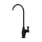 The Classic Series Water Faucet - Matte Black features a tall, curved spout and side lever handle. Made of lead-free stainless steel, it's ideal for modern kitchens and is pictured against a white background.
