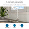 The Curvy Classic Series Water Faucet-Chrome, a stylish lead-free stainless steel model with a curved spout, is showcased on a modern kitchen countertop beside a potted plant; it’s ideal for kitchens, wet bars, and RVs.