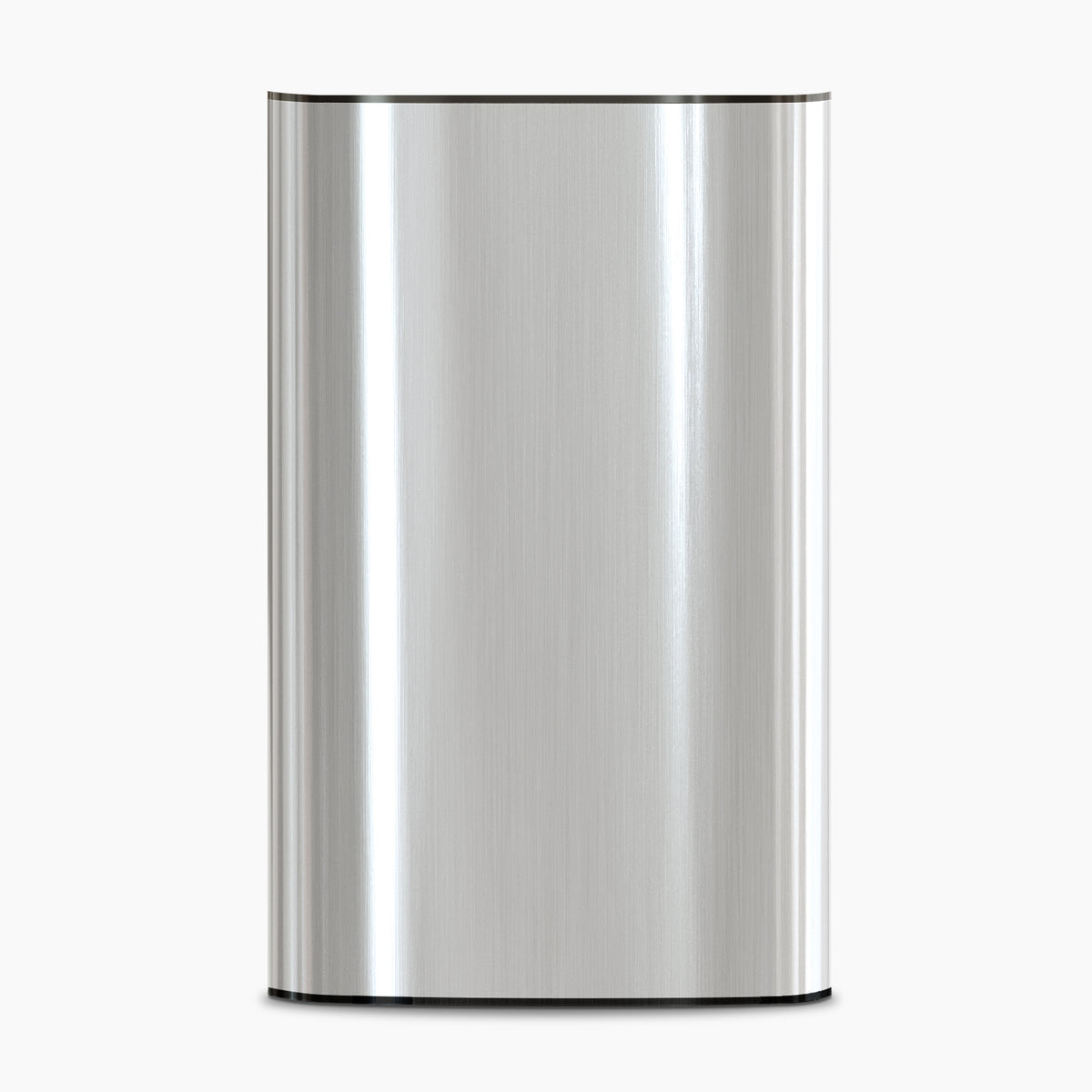 A Door 420 Bottom Load Series Cooler with a sleek, curved design and smooth, brushed metal finish is photographed against a plain white background.