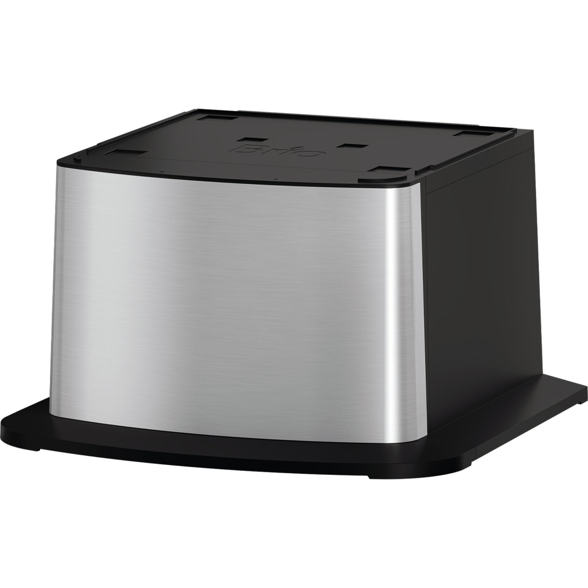 The Water Cooler Base - 530 Series Bottled & Bottleless Water Cooler features a sleek, modern, rectangular stainless steel design with a black top and base.
