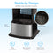 The Water Cooler Base – 530 Series Bottled & Bottleless features a black and silver design, wide anti-tip base, slip-resistant grip feet, and secure bracketing kit for front and rear brackets. Stable by Design—built to stay securely in place.