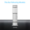 A Cooler Base for Water Dispenser - 745 Series, labeled CLBL745SC, stands upright on a dark surface. Above, blue text on white reads "Fits the Following Models:", emphasizing its compatibility as a water cooler riser.
