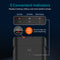 Infographic featuring the Tri-Temperature Black Bottom Load Water Cooler - 425 Series with hot, cold, and room temperature options, three indicator lights, and a child safety lock for secure hot water dispensing.