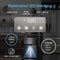 The Self-Cleaning Stainless Steel Bottom Load Water Dispenser - Moderna 730 features an illuminated LED interface with a digital clock, bottle indicator, advanced self-cleaning UV technology, child safety lock, built-in night light, and offers hot, room, and cold tri-temperature dispensing options.