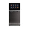 A modern coffee machine featuring a digital touchscreen for selecting drinks, dual spouts, and a sleek metallic finish pairs seamlessly with the Reverse Osmosis Sparkling Countertop Water Dispenser - Q60, ensuring every brew begins with pure, filtered water.