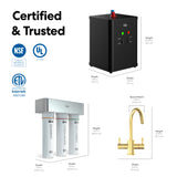Brio 3-Stage Instant Hot Water Undersink Dispenser System – Brushed Gold