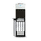 The Stainless Steel Ultrafiltration Bottleless Water Dispenser - Model 520 is shown with its front panel open, displaying four clearly labeled water filtration cartridges and a side-mounted waste container. Its top section includes two spouts, a digital display, and offers convenient self-cleaning functionality for effortless maintenance.