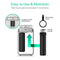 Diagram showing the 2-Stage Whole House Filtration System - 20" Heavy Metals labeled Easy to Use & Maintain, with a sediment filter, wall-mount option, standard 1” connections, filter housing wrench, and twist-off housings.