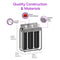 The 3-Stage Whole House Filtration System - 20″ Iron & Manganese features three black filter cylinders in a durable stainless steel frame, equipped with pressure gauges and an easy-to-use pressure release system. Designed to provide cleaner water throughout your home, it effectively removes impurities such as iron and manganese. Dimensions: 30.26″ height, 23.59″ width, and 8.77″ depth.