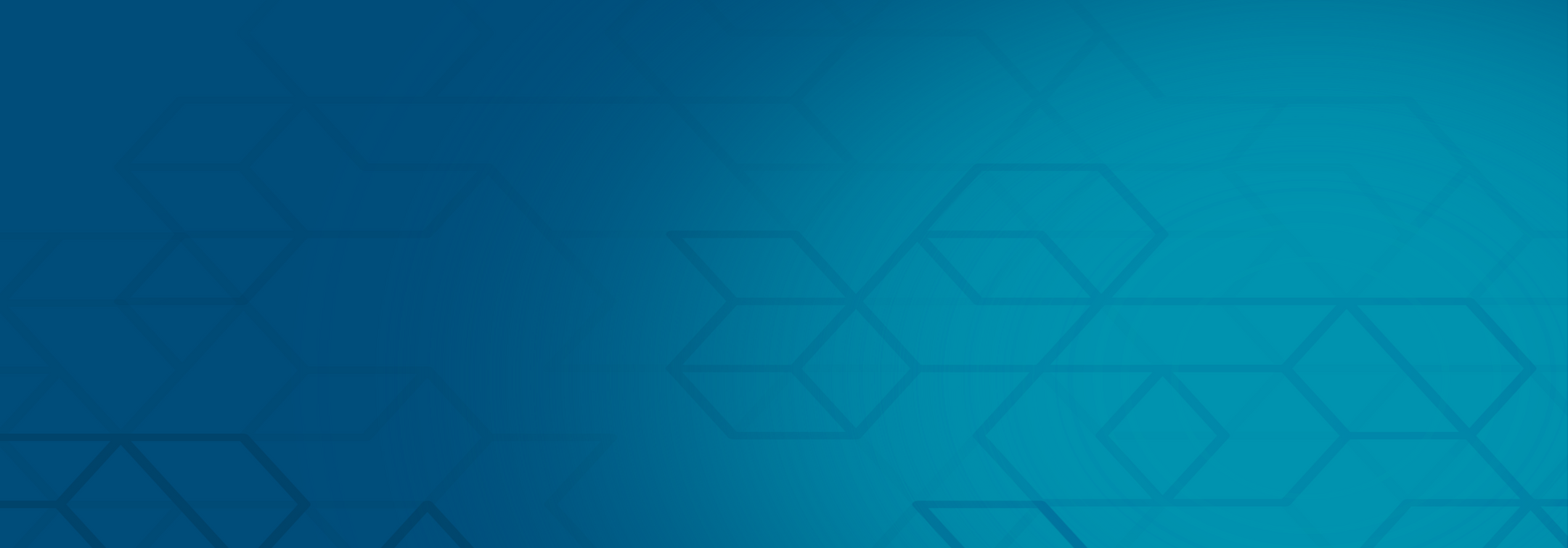 Blue gradient background with geometric hexagon patterns, used as a branded design element.
