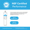 The 6026A Refrigerator Filter fits BOSCH 640565 (AP3961137, 1257074, LNDESIT 640565), features an NSF-certified badge for NSF 42 (aesthetic effects) and NSF 372 (lead ≤0.25%), with certification info and links provided below.