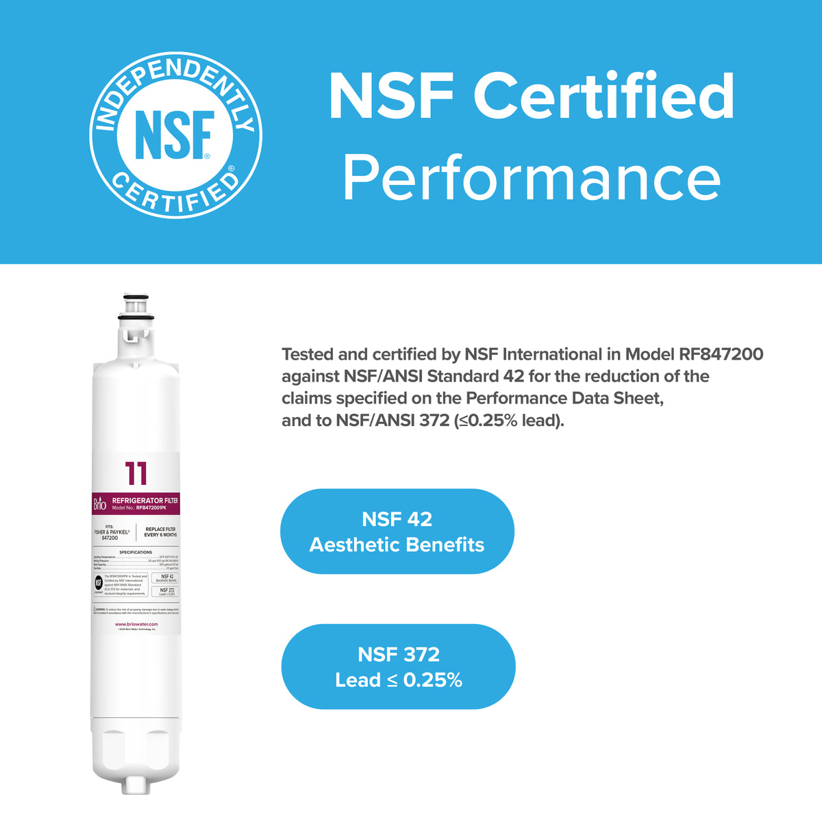 847200 Refrigerator Filter - Fisher & Paykel® 847200