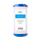 The Whole House 10" Heavy Metal Filter is a cylindrical cartridge with blue end caps, a white body, and product info on the label—a reliable upgrade for your water filtration system.