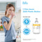 A woman drinks water in a kitchen. Text beside her reads: 1 NSF-certified DA2900003G Refrigerator Filter saves 3200 plastic bottles, lasts 6 months or 300 gallons. An image of the Brio Samsung® DA29-00003G filter is shown on the right.