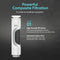The 2-in-1 PAC Filter - Q20 Dispenser is displayed on a dark geometric background, with text highlighting “Powerful Composite Filtration” for safer hydration using high-porosity PP cotton and an activated carbon composite filter.