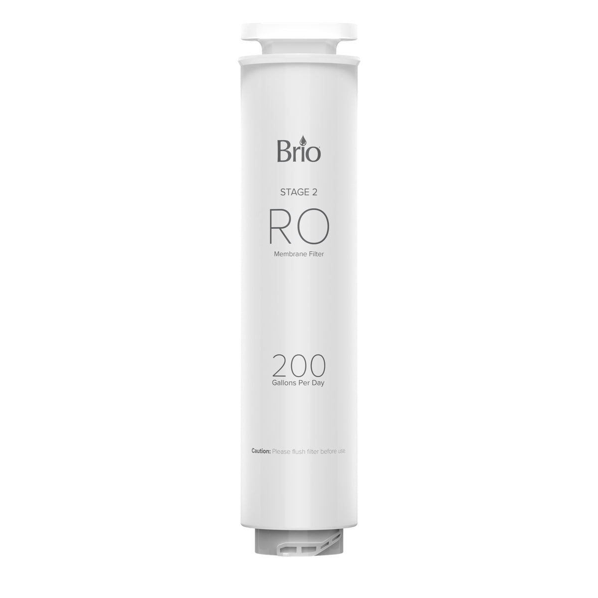 A white, cylindrical RO Membrane Filter 200GPD - Q20 Dispenser stands upright against a white background, designed for water filtration systems and efficient contaminant reduction.