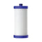 The WF1CB Refrigerator Filter—compatible with Frigidaire PureSource WF1CB, WFCB, NGRG2000, WF284, and Kenmore 9910—is shown with blue end caps and a white perforated body against a white background.