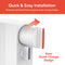 The SIMPL Reverse Osmosis Membrane 800GPD - TROM800STD features a cylindrical cartridge with quick-change design, easily removed via front access and marked by a red arrow for simple, convenient installation.