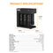The Brio 500 Quick Change Reverse Osmosis System is displayed in black, with dimensions of 17.7″ W x 18.5″ H x 10.2″ D. Product specifications include a daily capacity of 500 GPD and a flow rate of 1.5–2 LPM. This commercial water filtration system features convenient quick-change filters for easy maintenance and dependable performance.