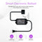 The UV-C Ultraviolet Light - 0.3 GPM ballast features indicator lights, audible alarm, and automatic flow sensor—perfect for undersink UV purifiers or water disinfection—shown clearly labeled on a white background.