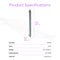 Image showing specifications for the UV-C Ultraviolet Light - 12 GPM whole house system: 37.4" long, 2.5" wide, 12 GPM flow, 55W, 110V/50-60Hz, 3/4 MNPT port, and an 8,000-hour lamp life for chemical-free water treatment.