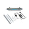 The UV-C Ultraviolet Light 1 GPM kit features a stainless steel chamber, two UV lamps, sleeves, mounting brackets, fittings, power supply, O-rings, and screws—ideal for chemical-free water treatment or use with reverse osmosis systems.
