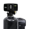 The Whole House Water Softener System - 1-2 Bathrooms - 24,000 Grains features a digital control panel, cation resin in a black cylindrical tank, and includes a separate black brine container behind the main unit.