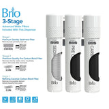 Brio Moderna 3-Stage Black Stainless Bottleless Countertop Water Cooler