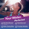 At sunset, a woman in athletic wear enjoys mineralized water from a bottle. Text highlights: beneficial minerals, neutralizes acid, better taste, and hydration—powered by the Alkafuse Drop-In Alkaline Filter (20,000 L, 2.5" x 10") for purity.