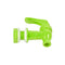 A Brio Water Dispenser Replacement Valve in bright green BPA-free plastic with the handle closed, shown side view on white background. Part of a 6-pack available in multiple colors.