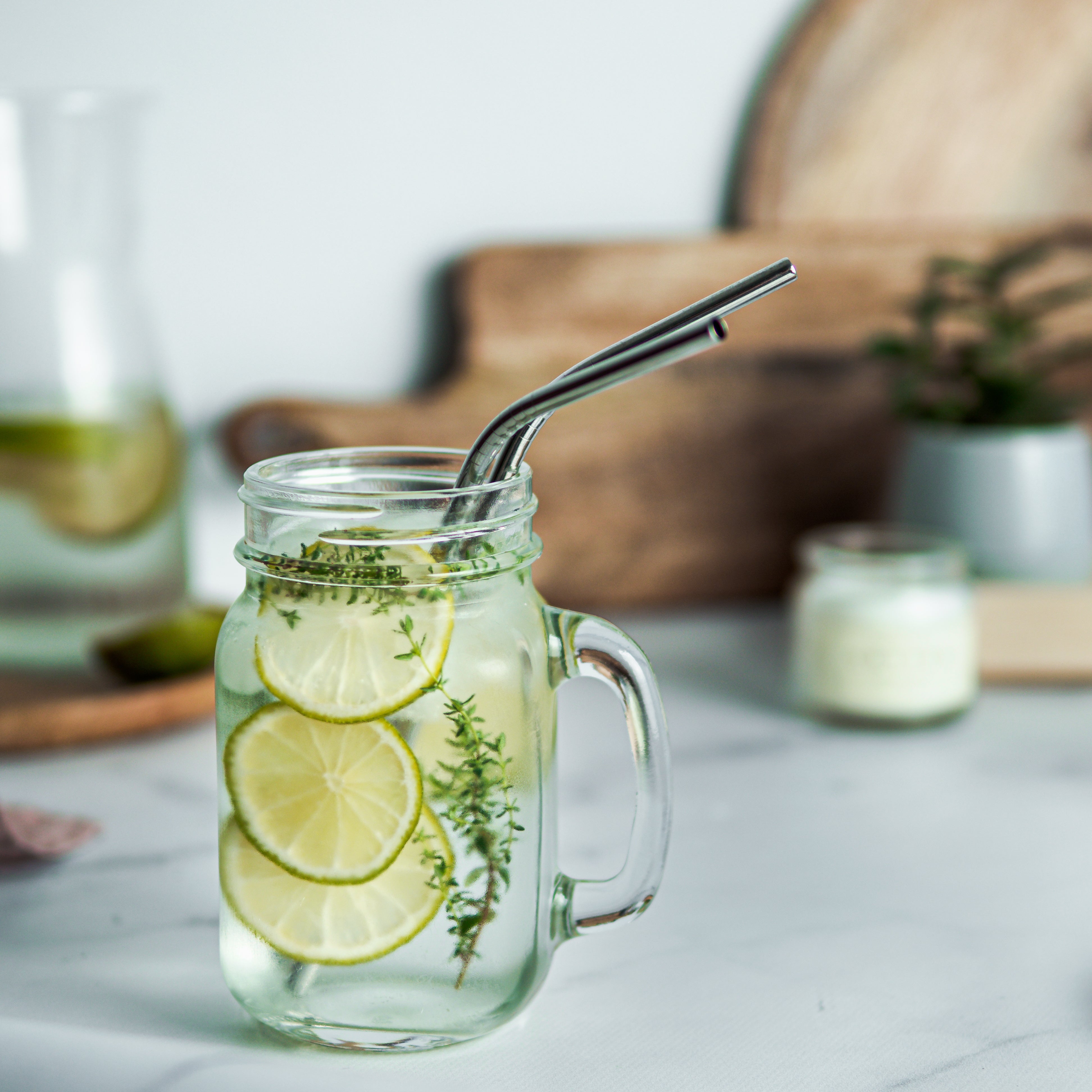 Make a lime and thyme-infused water to support your immunity