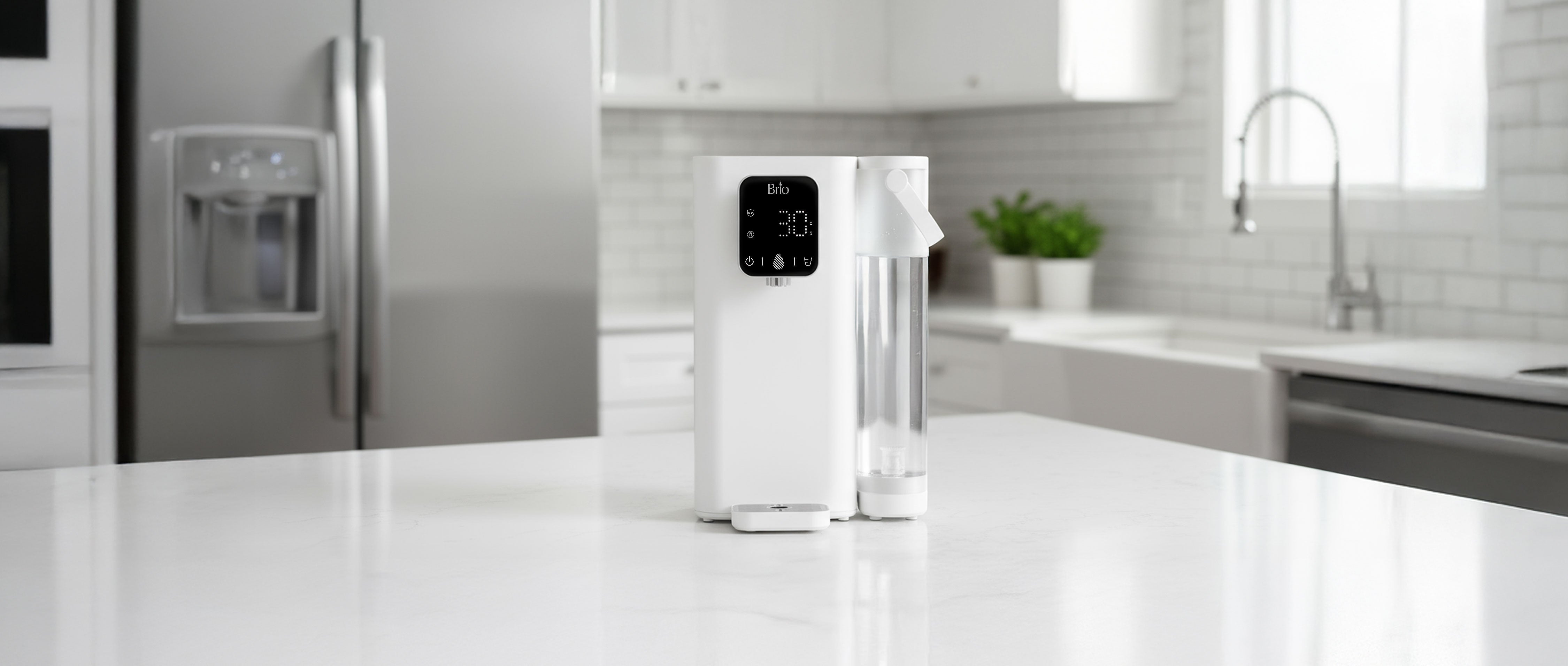 Compact & Convenient. Introducing the Brio SIMPL W2 Countertop Water Dispenser