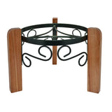 metal and wood 8 inch countertop water crock stand