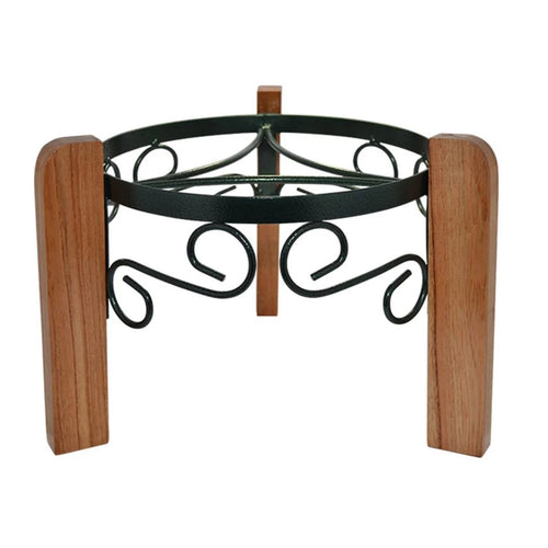metal and wood 8 inch countertop water crock stand