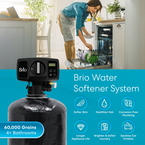Whole House Water Softener System - 60000 Grains - 12" x 52"