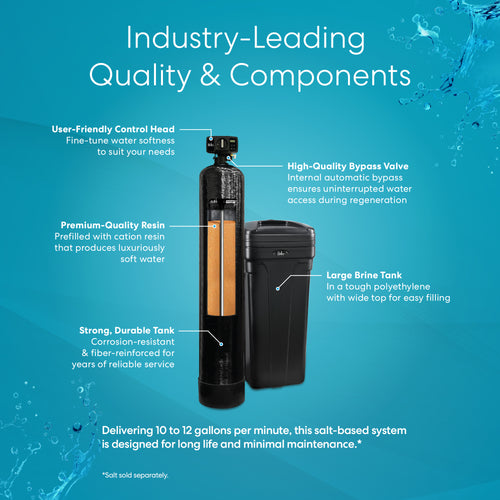 Whole House Water Softener System - 60000 Grains - 12" x 52"