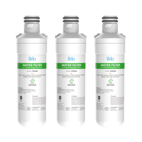Brio 6046A Refrigerator Filters (3-Pack) – Compatible with LGLT1000P, LT1000PC, LT1000PCS, LT-1000PC