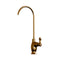 The Curvy Classic Series Water Faucet in brushed bronze features a high, curved spout and single lever handle, shown isolated on a white background.