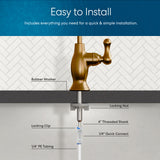 Brio Curvy Classic Series Water Faucet – Brushed Bronze
