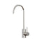 The Modern Series Water Faucet - Chrome boasts a high curved spout and right-side single lever, crafted from lead-free stainless steel, shown on a plain white background.