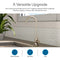 The Modern Series Water Faucet- Brushed Nickel is installed on a kitchen counter with a plant nearby; ideal for homes, RVs, and wet bars, and fully compatible as a reverse osmosis faucet for filtration systems.