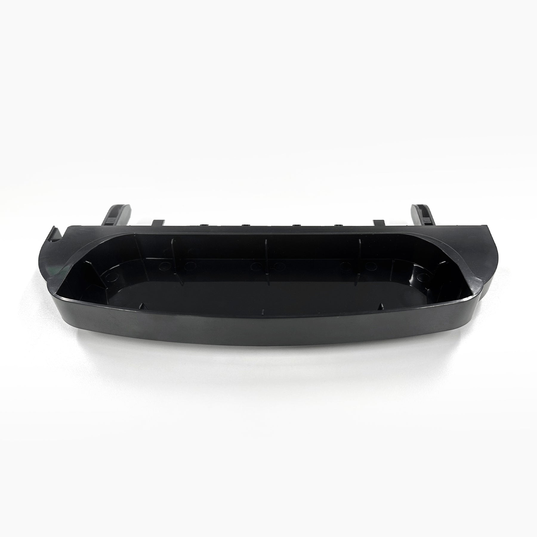 A black plastic rectangular Drip Tray 520 for Countertop Series Coolers, with raised edges and two rear tabs, compatible with CLCTPOU520UVF2 and CLCTTL520 models, shown on a white surface.