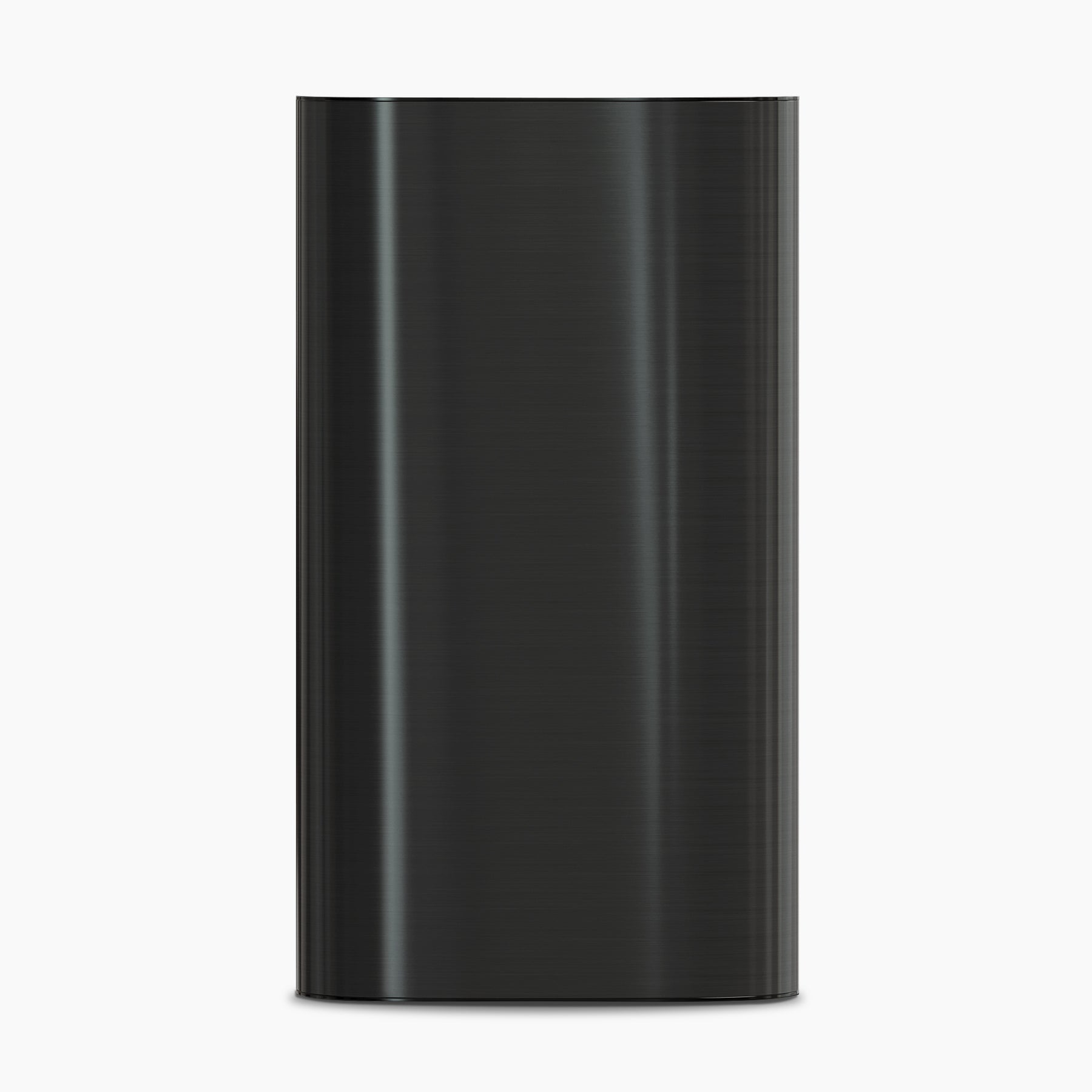 A Door 720 Series Coolers Black, tall and cylindrical with a brushed metal finish, stands upright on a white background.