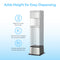 A Brio water cooler with the Water Cooler Base (300/400/500/700 Series) features a brushed stainless steel finish, adds 9.5" height, is anti-tip and slip-resistant for stability, and offers a seamless look with stainless steel.