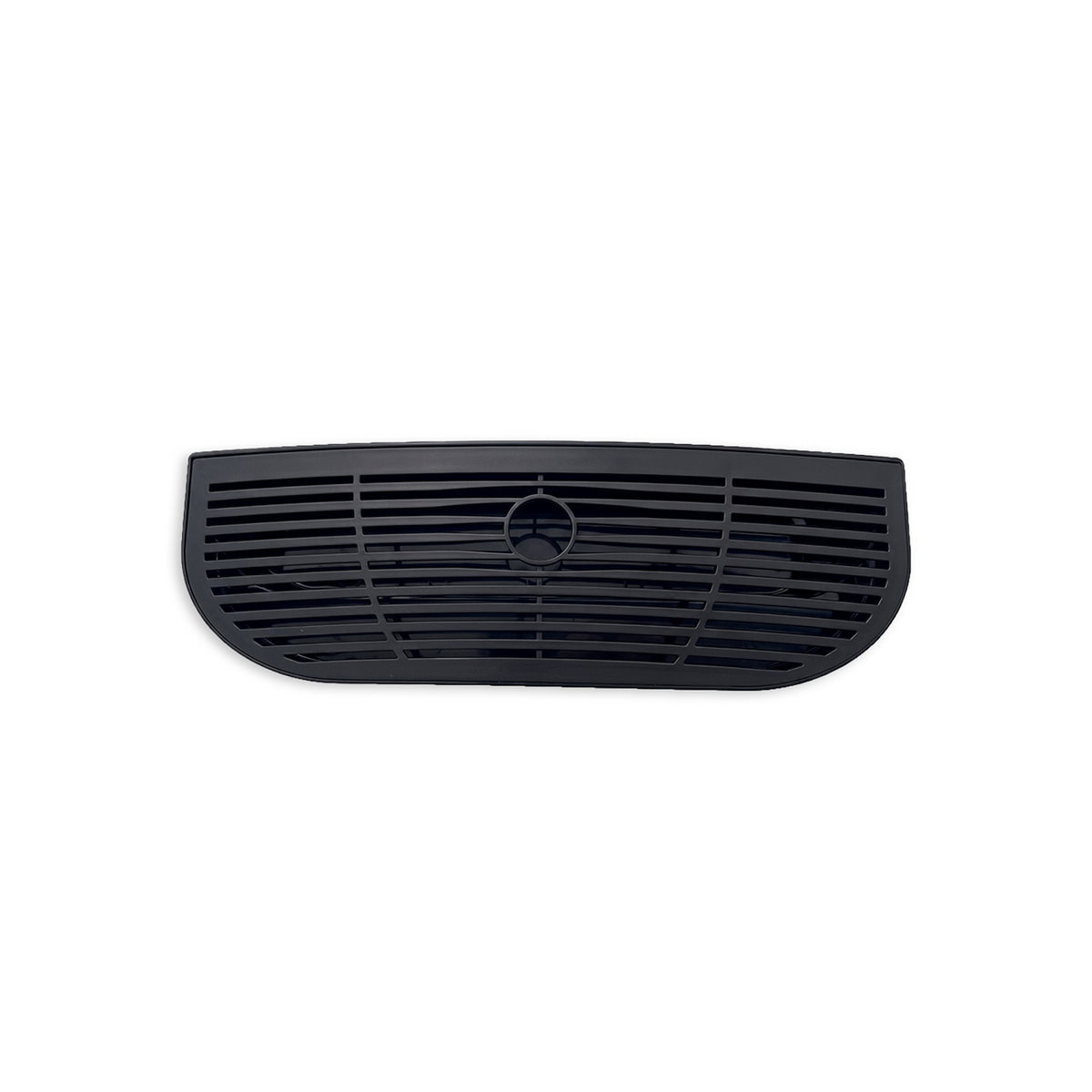 Black plastic drip tray with cover, designed for 425 bottom load coolers, compatible with CLBL425 and CLBL425SS models. Isolated on a white background.