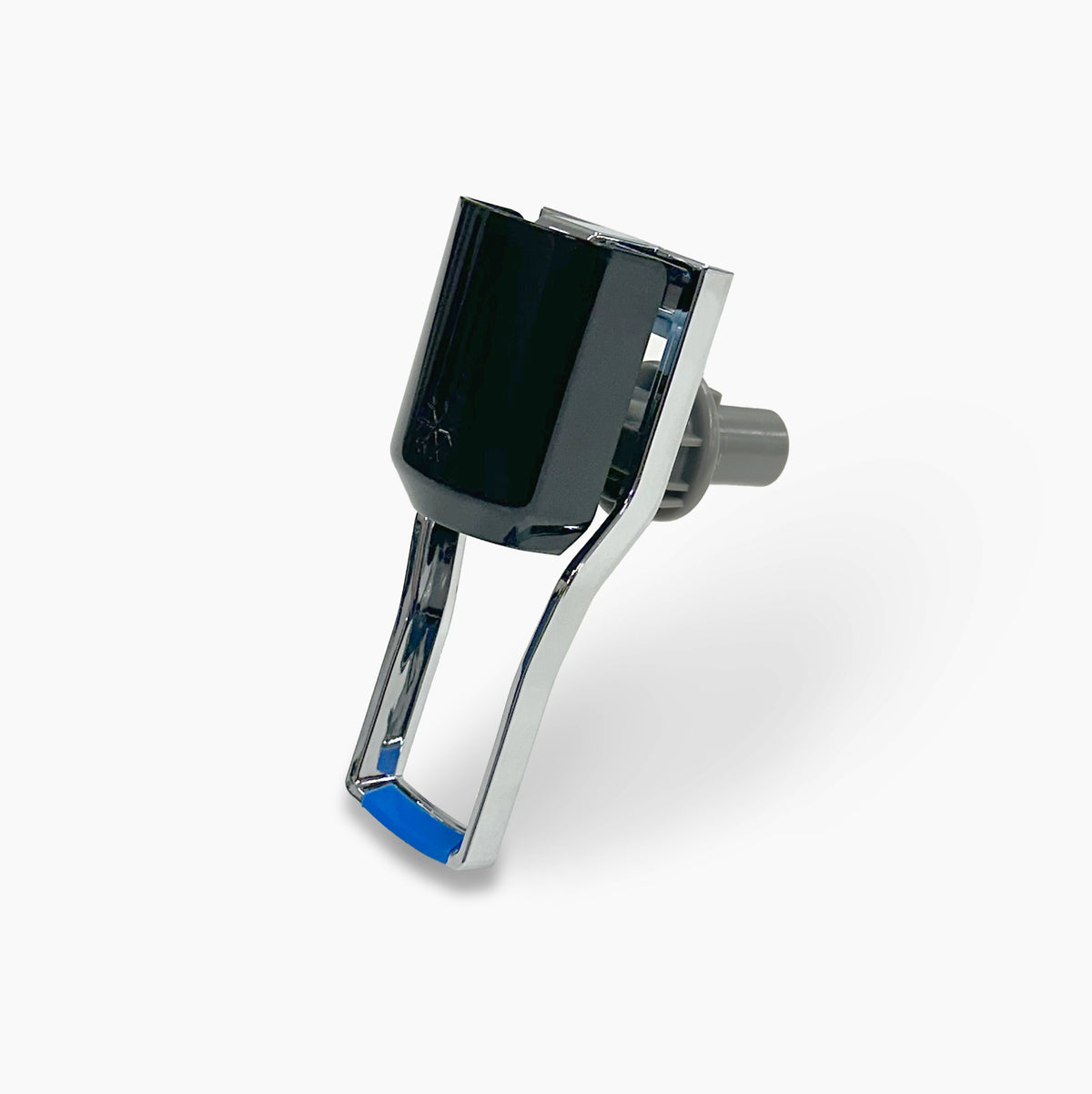 Black 300 Series Dispenser Paddle with a chrome frame and blue accent on the handle.