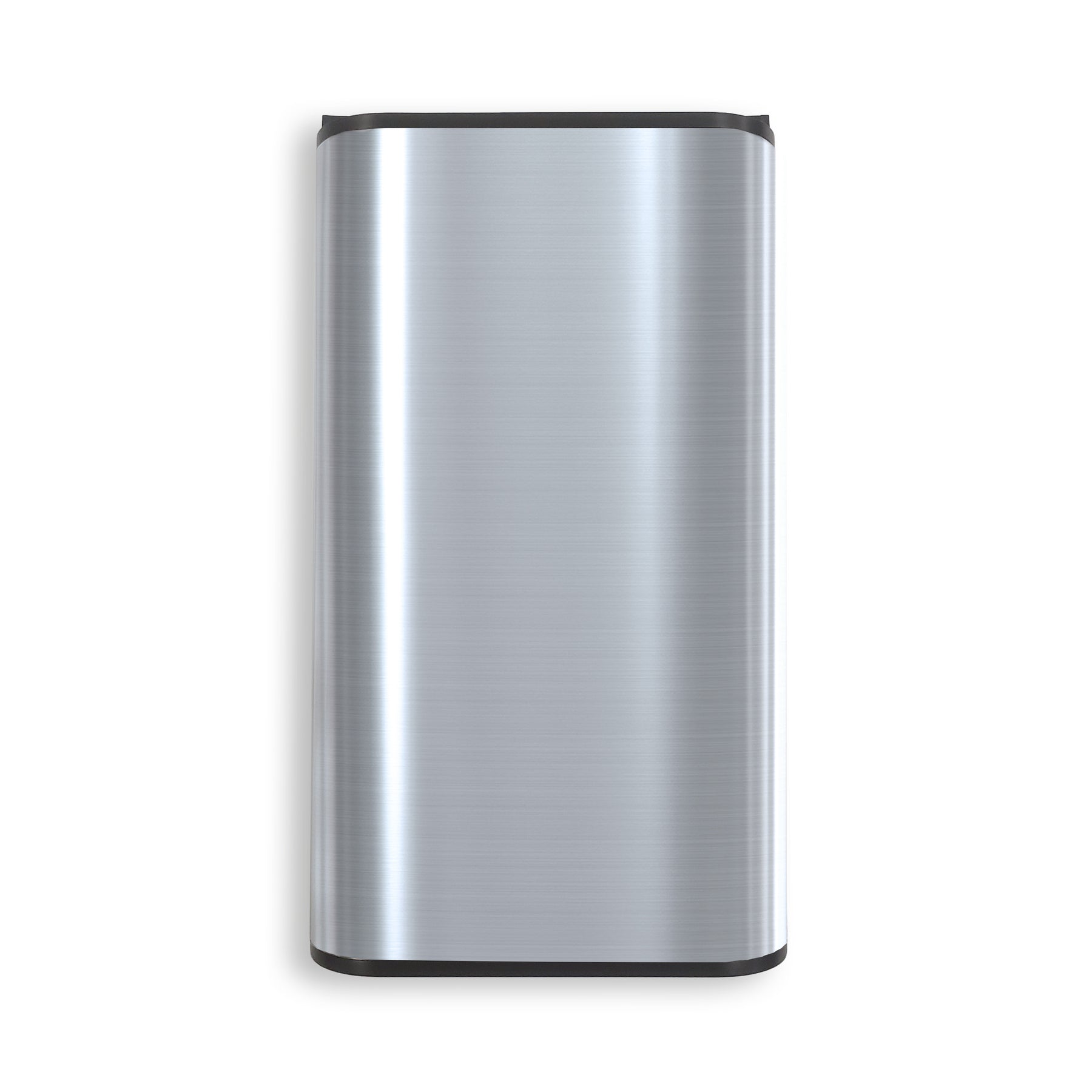 A rectangular stainless steel object with rounded corners and a brushed finish, viewed from above against a white background. This modern device resembles the Door 430 Series Water Dispensers.