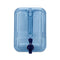 The 2-Gallon Polycarbonate Water Dispenser is a rectangular blue plastic jug with a top handle and dark blue spigot, displayed against a white background.