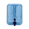 The Three Gallon Polycarbonate Plastic Refrigerator Bottle is a blue rectangular bottle with a built-in bottom-center spigot, shown from above on a white background.